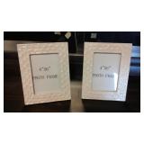 Two 4x6 Ceramic Photo Frames