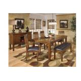 Ashley D594 Table 4 Chairs & Bench