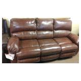 Ashley Top Grain Leather Reclining Sofa