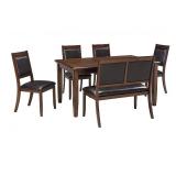 Ashley D395 Table 4 Chairs & Bench