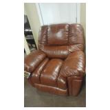 Ashley Camel Top Grain Leather Rocking Recliner