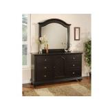 Brook black dresser & mirror