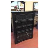 Ashley black highboy chest (has hardware)