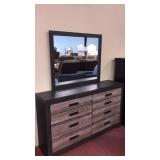 Ashley industrial modern style dresser & mirror