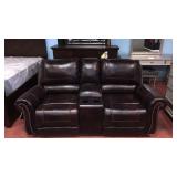 Ashley LEATHER POWER double recliner