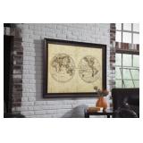 Ashley a800142 Map Scene Large Wall Art