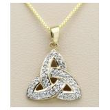 10kt Gold Diamond Designer Pendant