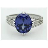 Oval 2.10 ct Tanzanite Solitaire Ring