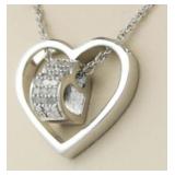 Double Heart Diamond Pendant