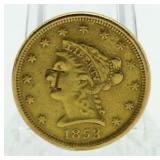 1853 Liberty $2.50 Gold Quarter Eagle