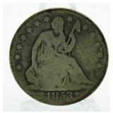 1853-O Seated Liberty Silver Half Dollar