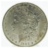 1886 Choice BU Morgan Silver Dollar