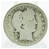 1896-O Barber Silver Quarter *Key Date