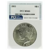 1922 MS65 Peace Silver Dollar