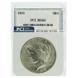 1923 MS65 Peace Silver Dollar