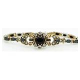 Vintage Style 8.44 ct Onyx Tennis Bracelet