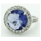 Round 7.50 ct Ceylon Sapphire Solitaire Ring