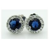 Gorgeous 2.00 ct Sapphire Solitaire Earrings