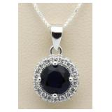 Gorgeous 2.00 ct Sapphire Solitaire Pendant