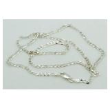 Sterling Silver 20" Figaro Necklace