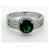 Round 2.50 ct Emerald Solitaire Ring