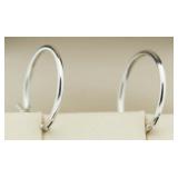 14kt White Gold Hoop Earrings