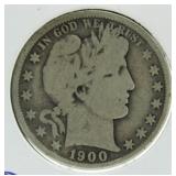 1900 Barber Silver Half Dollar