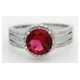 Brilliant 2.50 ct Ruby Solitaire Ring