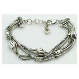 Quality 5 Strand Sterling Silver Bracelet