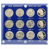 Susan B Anthony 12 Coin Dollar Set