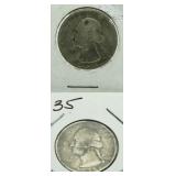 1934 & 35 Washington Silver Quarters *Early