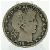 1912-D Barber Silver Half Dollar