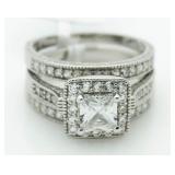 Princess Cut 2.50 ct 3 Pc Bridal Set