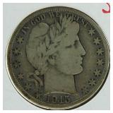 1915-D Barber Silver Half Dollar