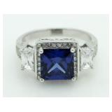 Princess Cut 2.50 ct Tanzanite Designer Ring