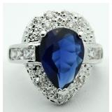 Pear Cut Sapphire Dinner Ring