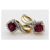 Ruby & Diamond Earrings