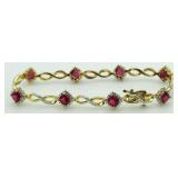 Ruby & Diamond Tennis Bracelet