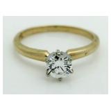 14kt Gold Brilliant 1/2 ct Diamond Solitiare Ring