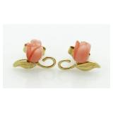 14kt Gold "Belle" Rose Earrings