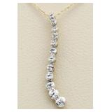 10kt Gold Diamond Jouney Necklace