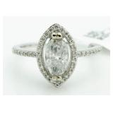 14kt Gold 1.25 ct Marquise Cut Diamond RIng