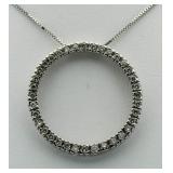 14kt Gold 1.00 ct Diamond Circle Of Life Necklace