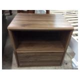 Small Oak Storage Endtable