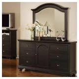 Elements Brooke Black Dresser & Mirror