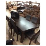 Waylon cherry table and 6 chairs with butterfly