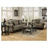 Ashley  573 woodtrim sofa and loveseat