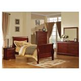 Louie Phillipe queen sleigh bedroom suite