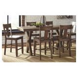 Ashley 463 counter height table and 6 bar stools