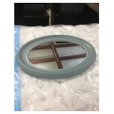 Blue Oval Mirror